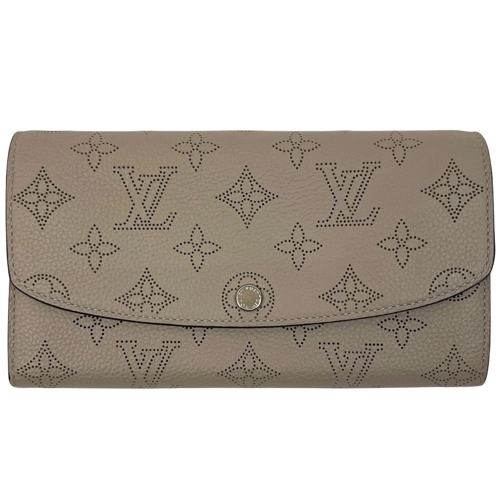 Louis Vuitton Portefeuille Iris Bi fold Perforated Long Wallet Monogram Mahina